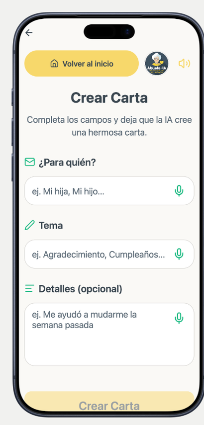 Crear cartas